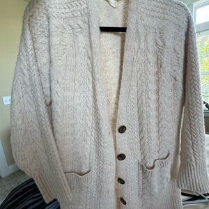 Women’s Classic Beige Cardigan Sweater